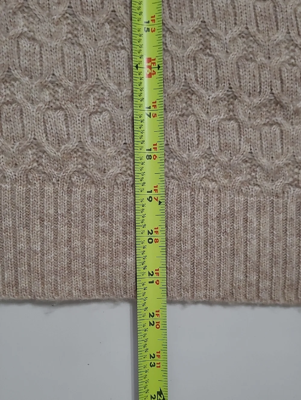 NWT Industry Khaki Cable-Knit Wool Blend Turtleneck Sweater size Large